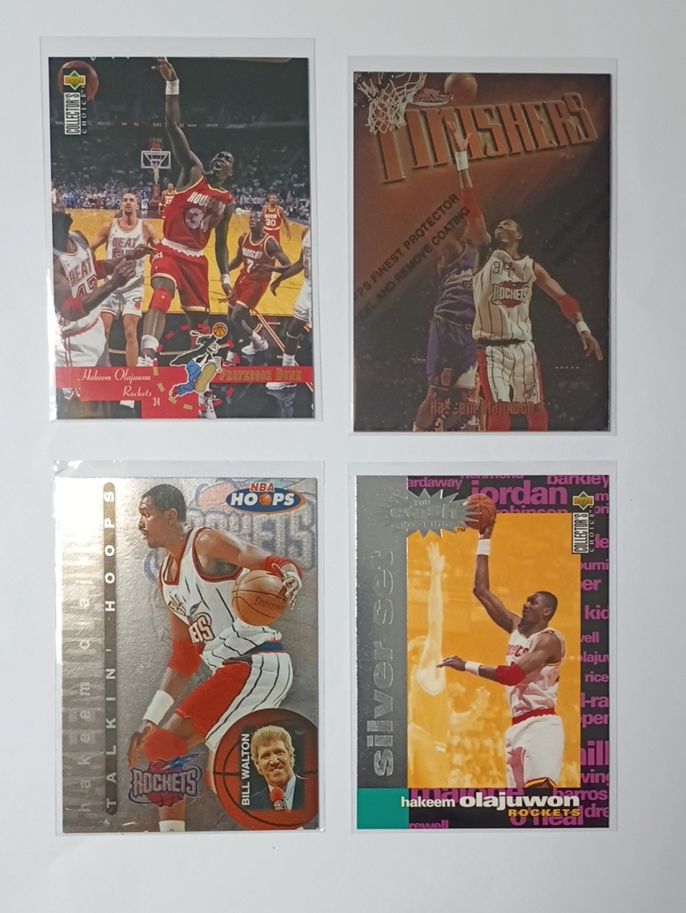 Hakeem Olajuwon Houston Rockets Card Lot - Red & White